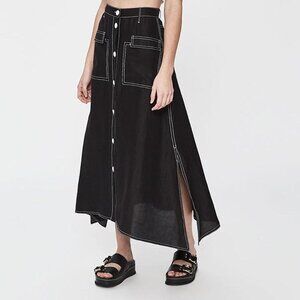Maryam Nassir Zadeh Ines Contrast Stitch Skirt